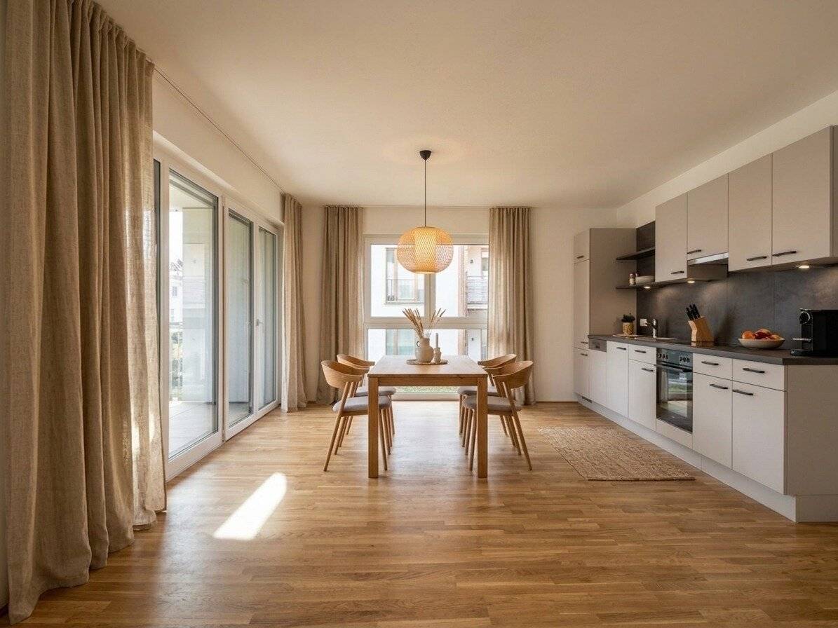 Edle Wohnung mit großer Terrasse und Bergblick