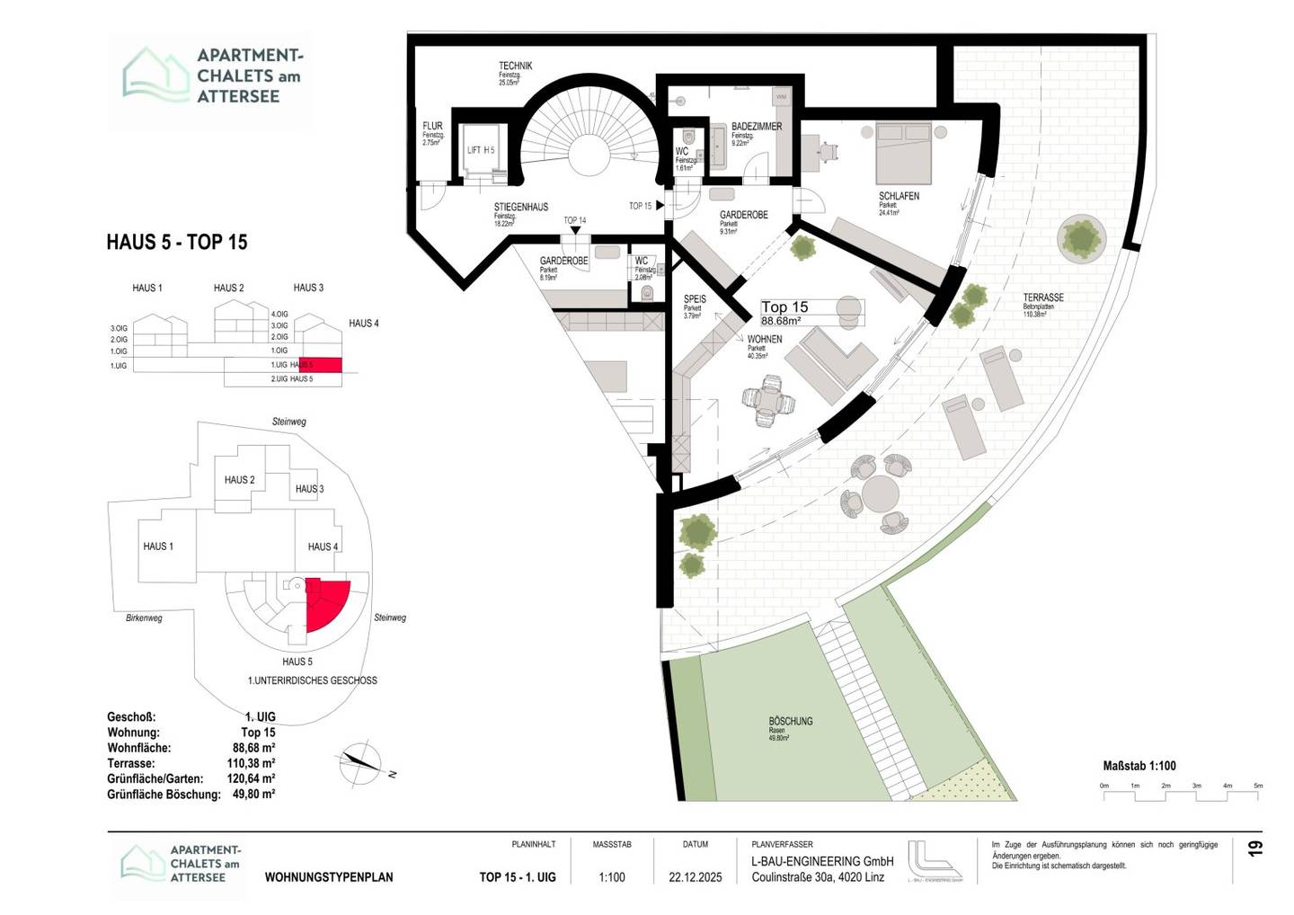 Commission-free Exclusive Apartment Chalets at Attersee in Nußdorf