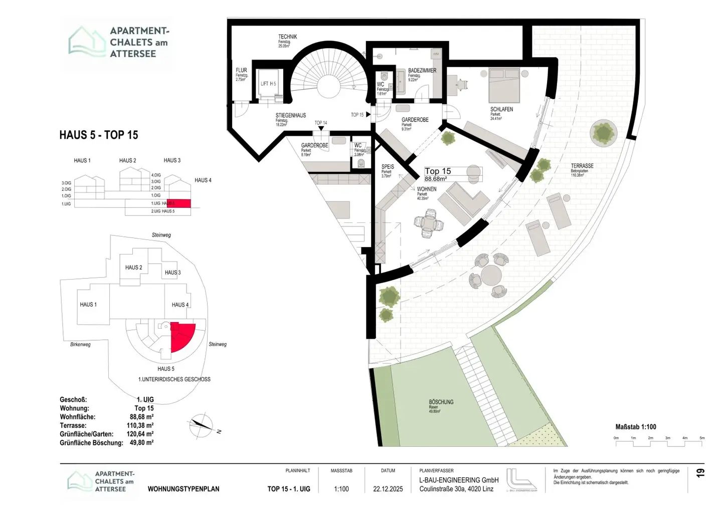Commission-free Exclusive Apartment Chalets at Attersee in Nußdorf