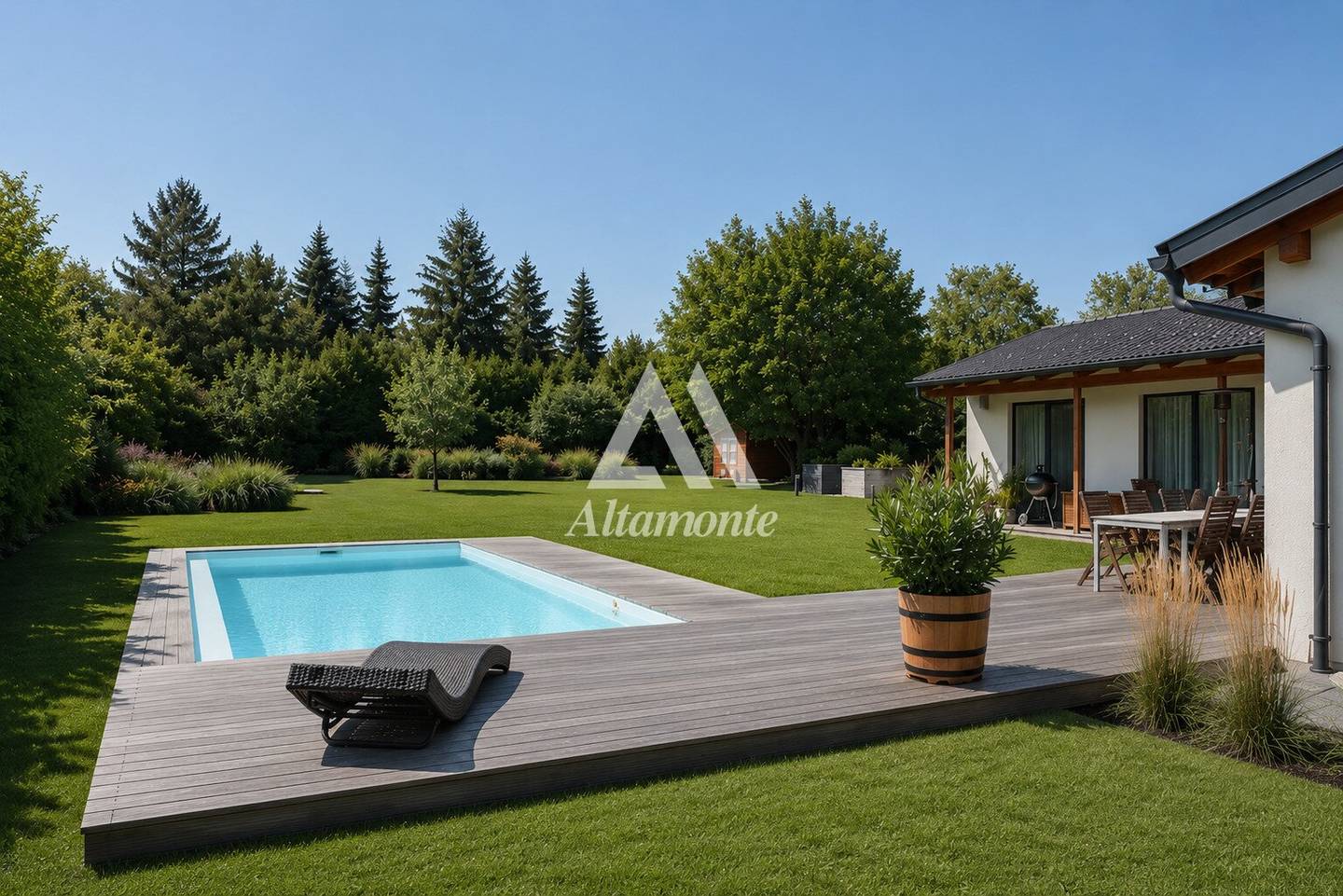 Architect-designed house with pool and dream garden in Gänserndorf South