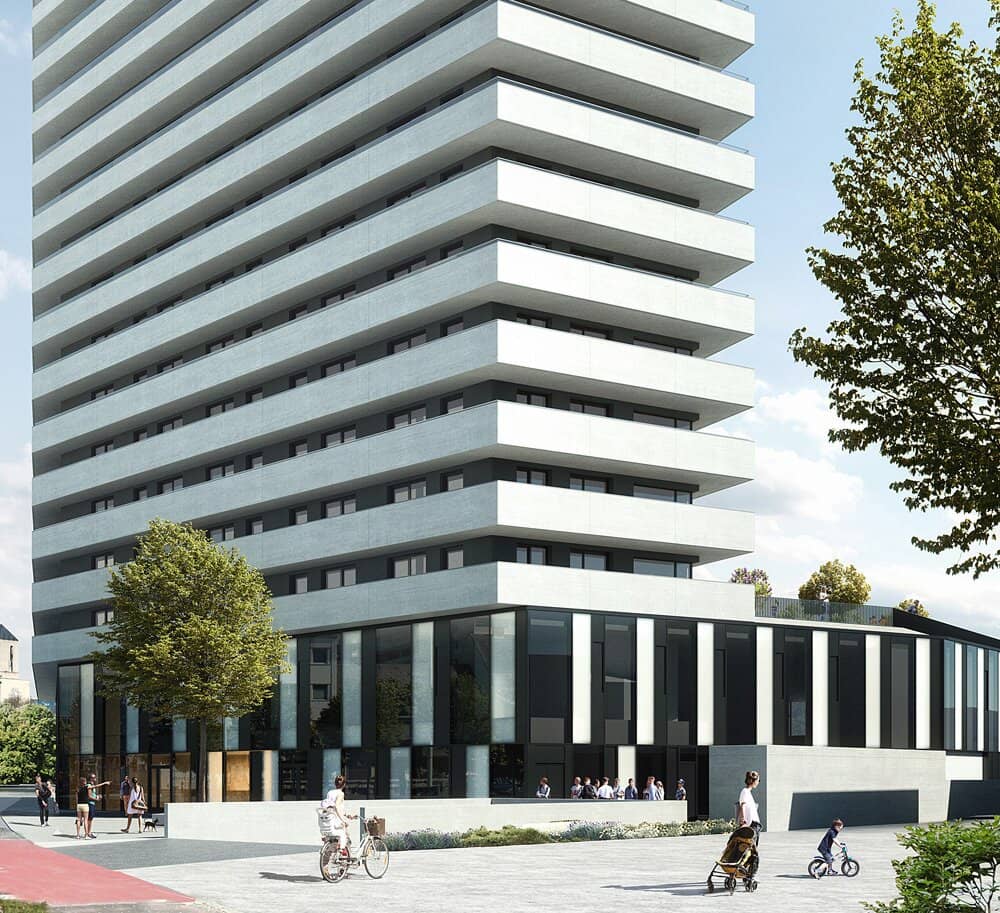 Underground garage parking spaces in the best location at BRUCKNER TOWER