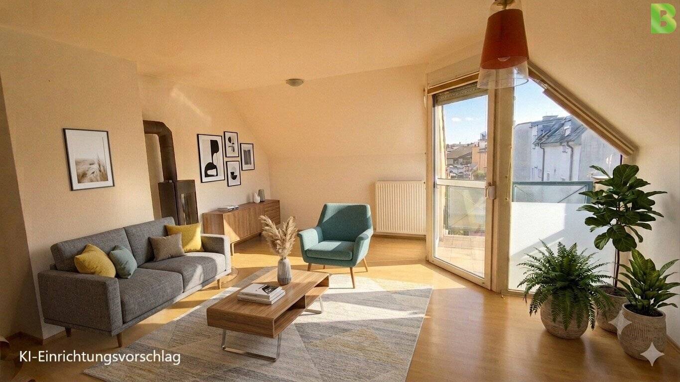 Gepflegte 4-Zi-DG-Wohnung mit Terrasse, KFZ Stellplatz & Kamin in Gänserndorf-Stadt!