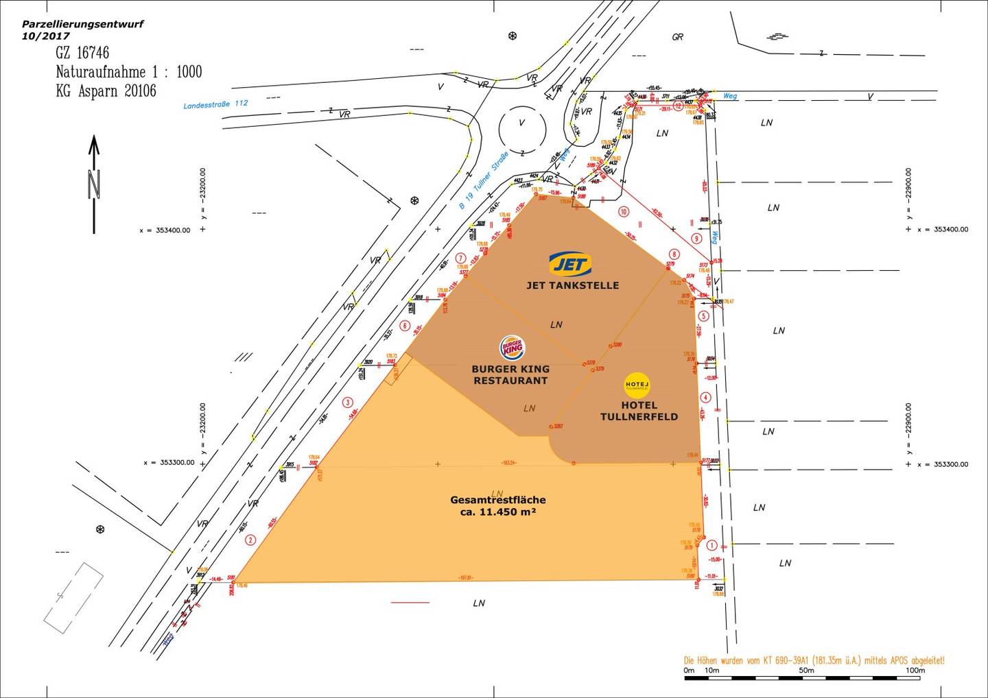 Langenrohr near Tulln: Commercial property in top traffic location for rent (building rights possible)