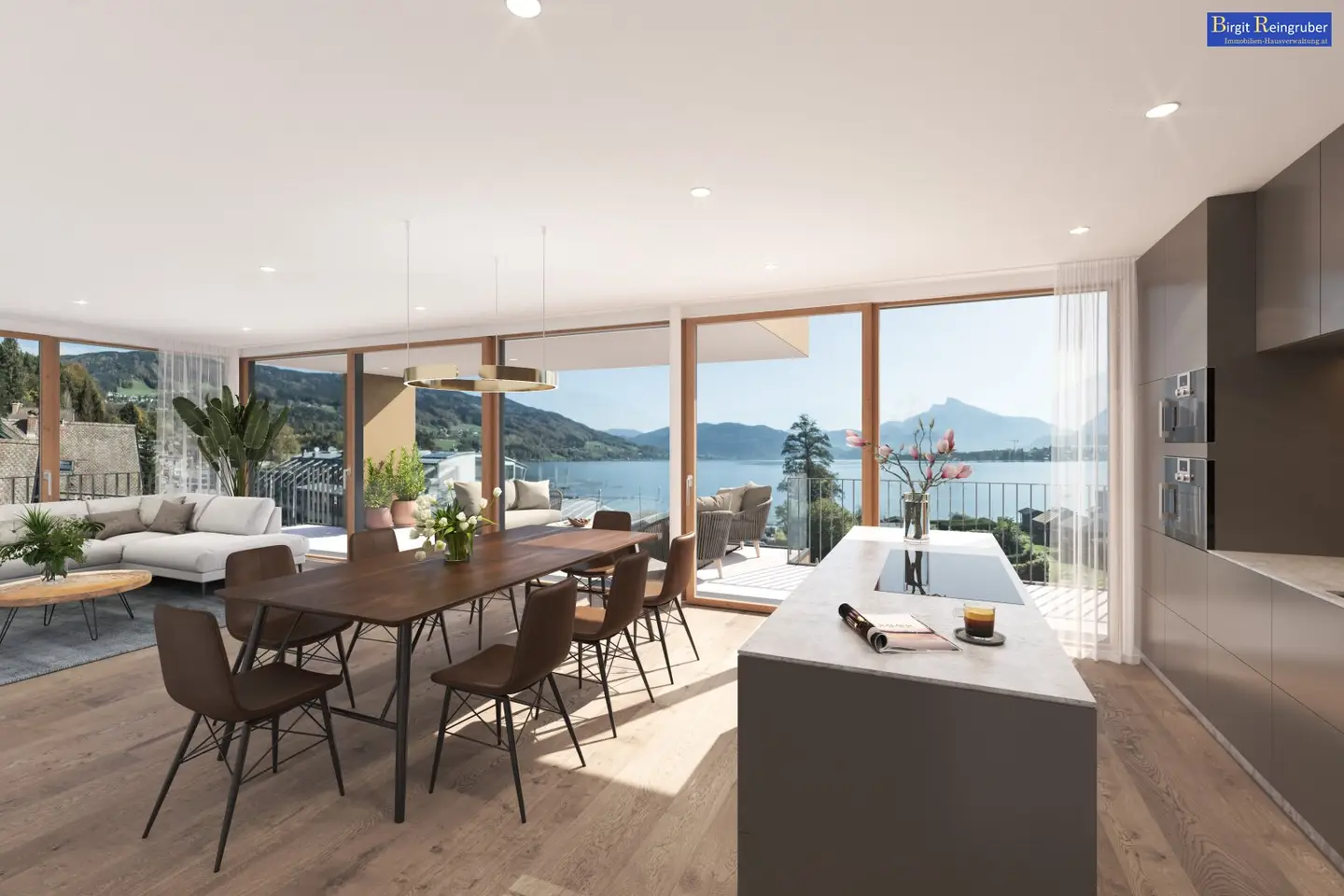 Stylish attic apartment in Mondsee: first occupancy, balcony & luxury fittings