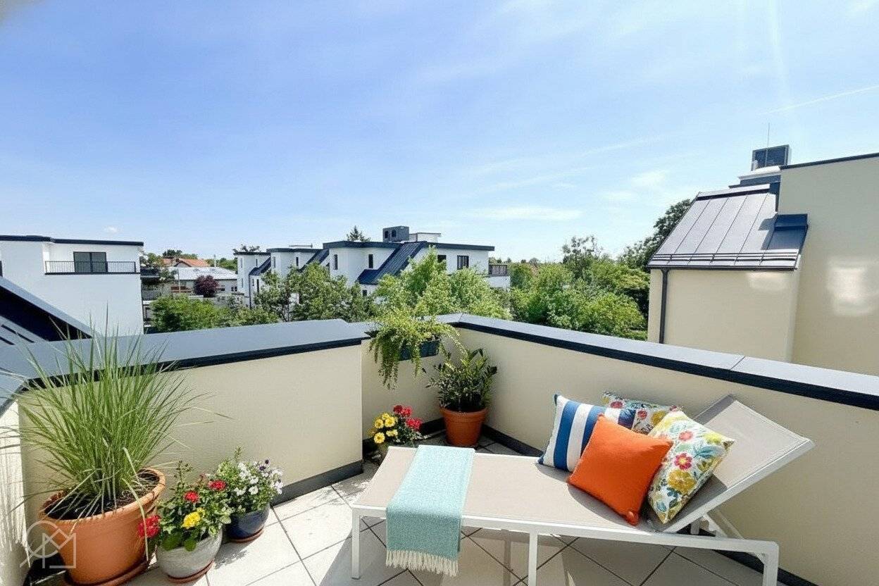 SINGLE TERRASSEN-WOHNUNG im 1. DG * ERSTBEZUG * in ESSLING & NATUR