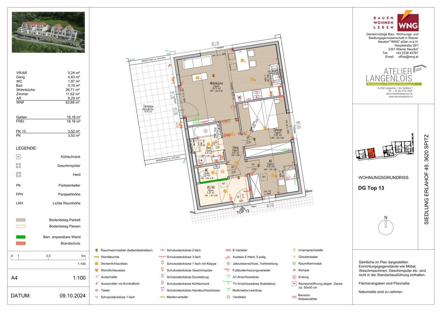 SIEDLUNG ERLAHOF 49 - Cooperative apartment with purchase option Top 13 while maintaining proper names and place names unchanged','de':'SIEDLUNG ERLAHOF 49 -  Genossenschaftswohnung mit Kaufoption Top 13