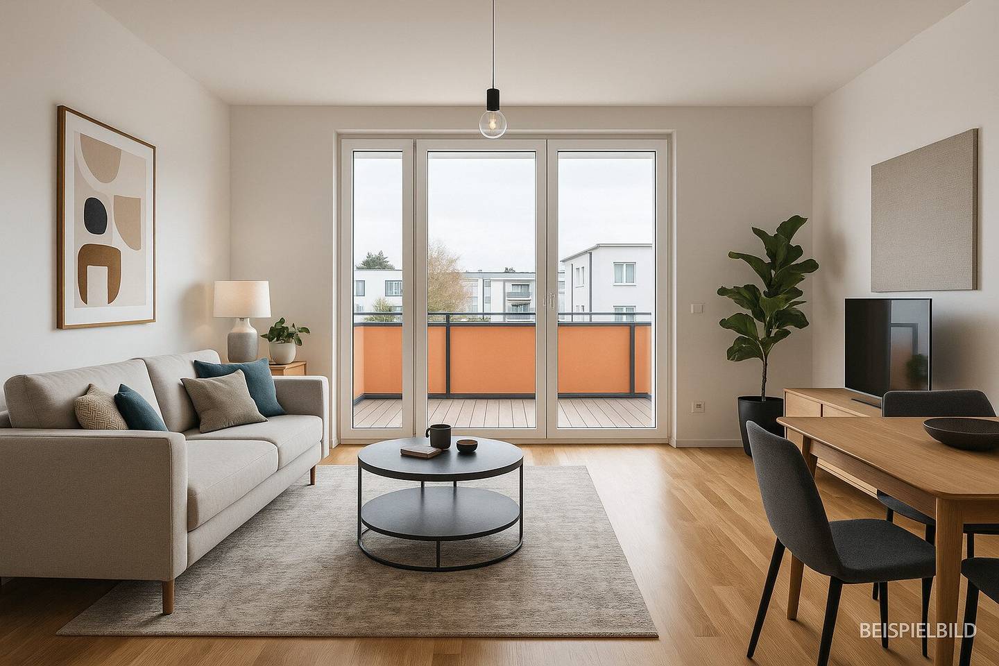 Modern living with comfort: 2-room apartment with balcony - 3/1/8
