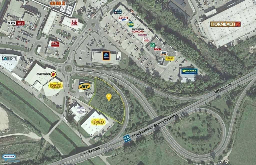 Krems an der Donau: Industrial building plot approx. 4.846 m² in a high traffic location for long term rent