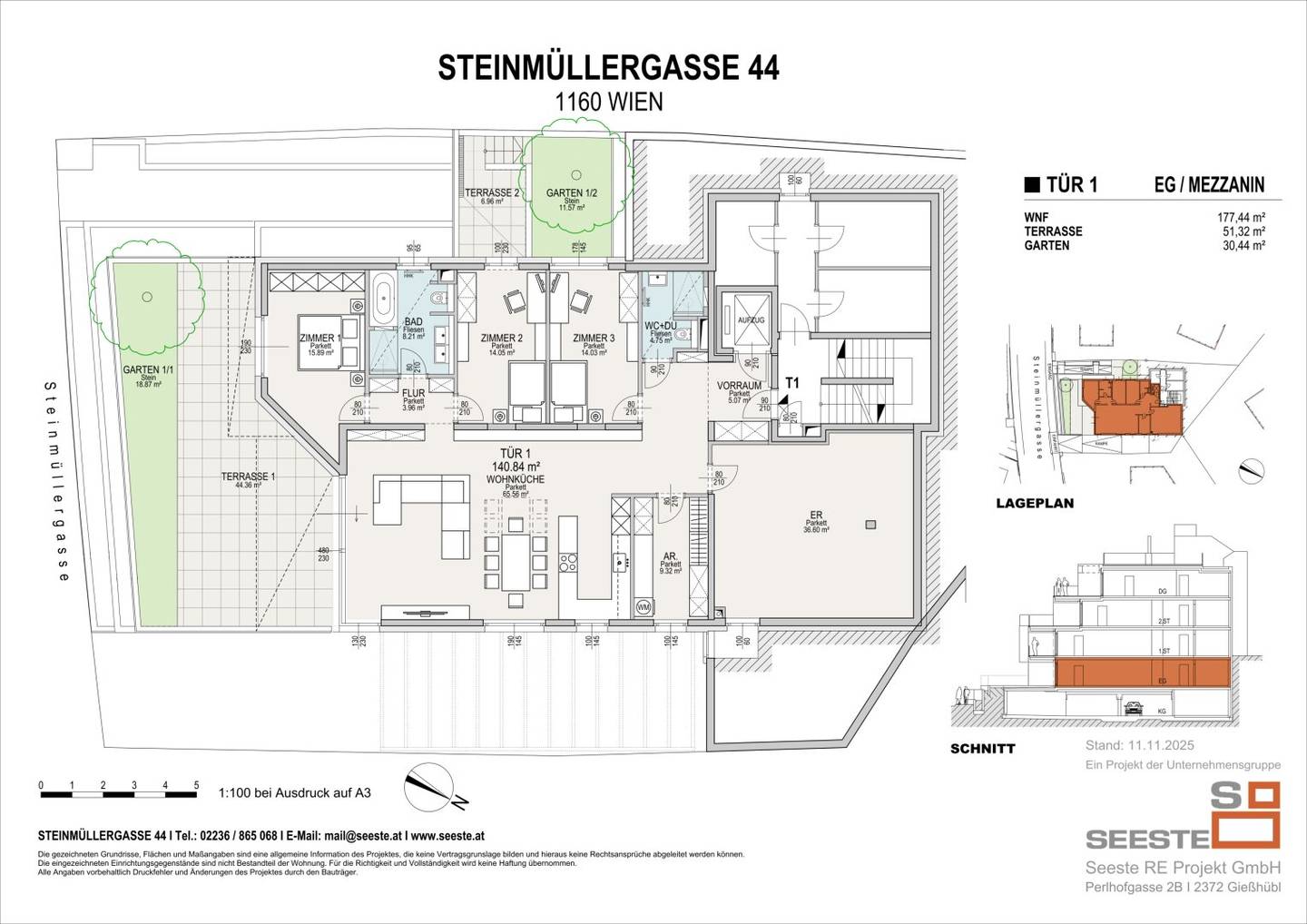 Exclusive apartments 131 m² to 177 m² near Wilhelminenberg with panoramic view Pre registration possible