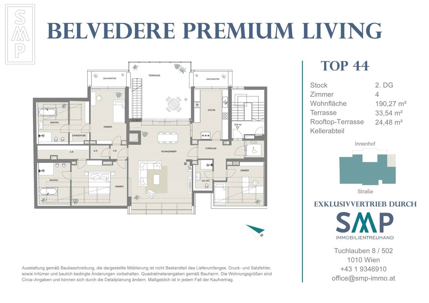 Belvedere Premium Living: 4-Zi. Penthouse mit Freiflächen