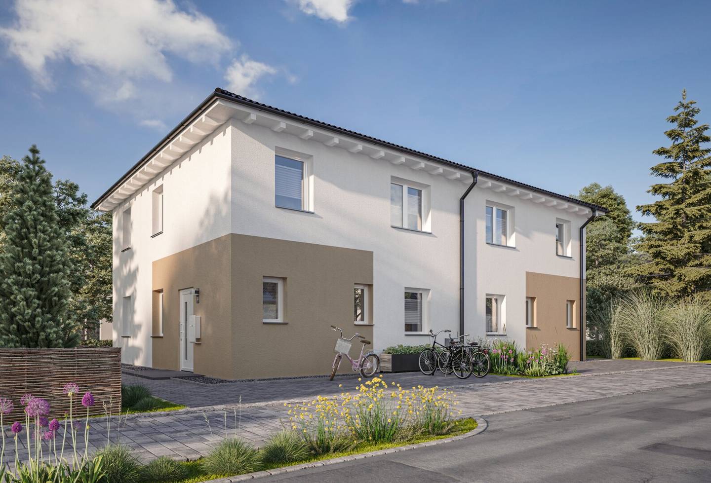 Doppelhaushälfte in Massivbauweise zu verkaufen - Grundstücke bereits vorhanden!