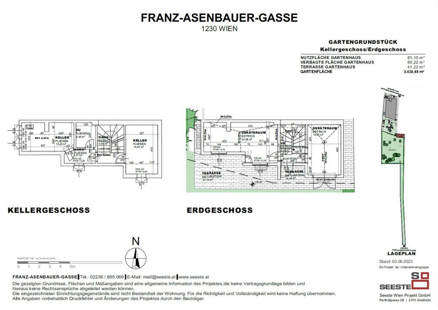 Gartenhaus Lageplan