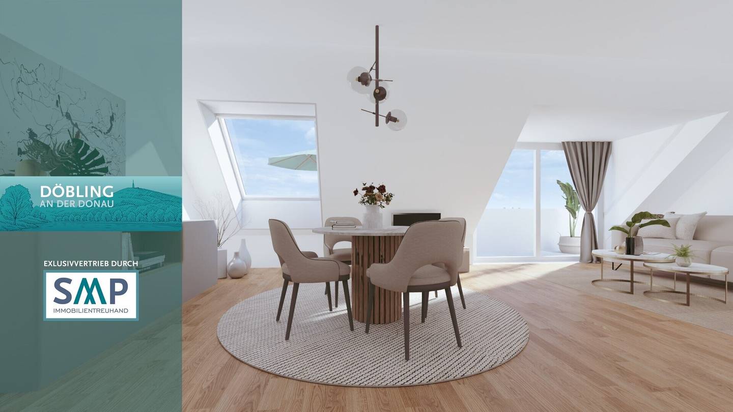 Döbling an der Donau: Smarter Wohntraum mit herrlicher Terrasse