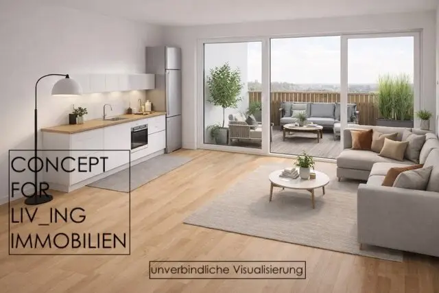 Exclusive 63 m² roof terrace maisonette. Garage. Elevator. Keller. Dreamlike view. Available from Summer 2026
