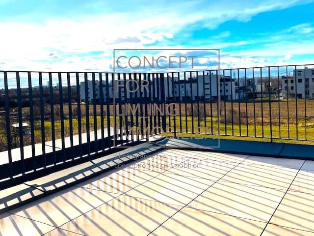 Exclusive 63 m² roof terrace maisonette. Garage. Elevator. Keller. Dreamlike view. Available from Summer 2026