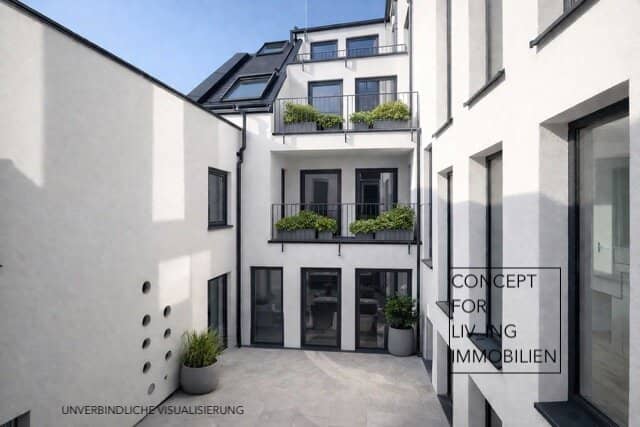 View to the Bisamberg. First occupancy. Beautiful balcony apartment. Dream location.