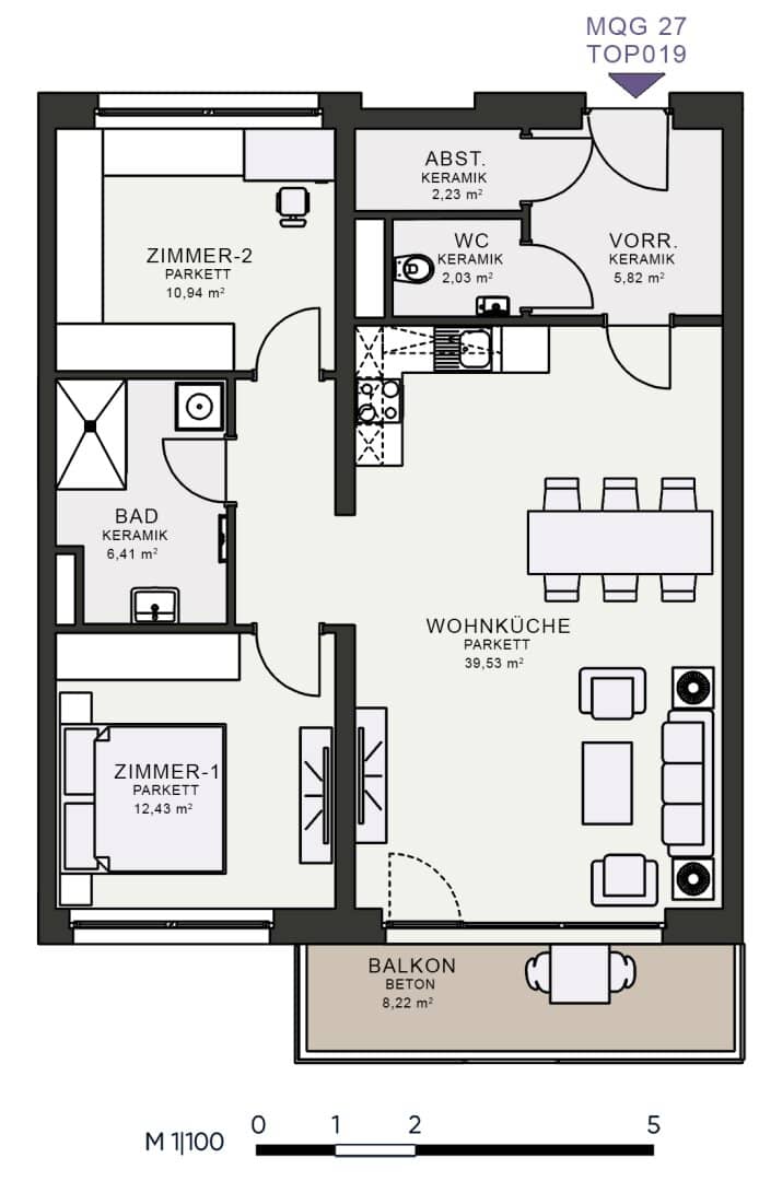 Modernes Wohnen im Neubau – Erstbezug im MQG