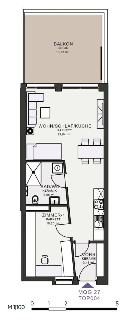 Modernes Wohnen im Neubau – Erstbezug im MQG
