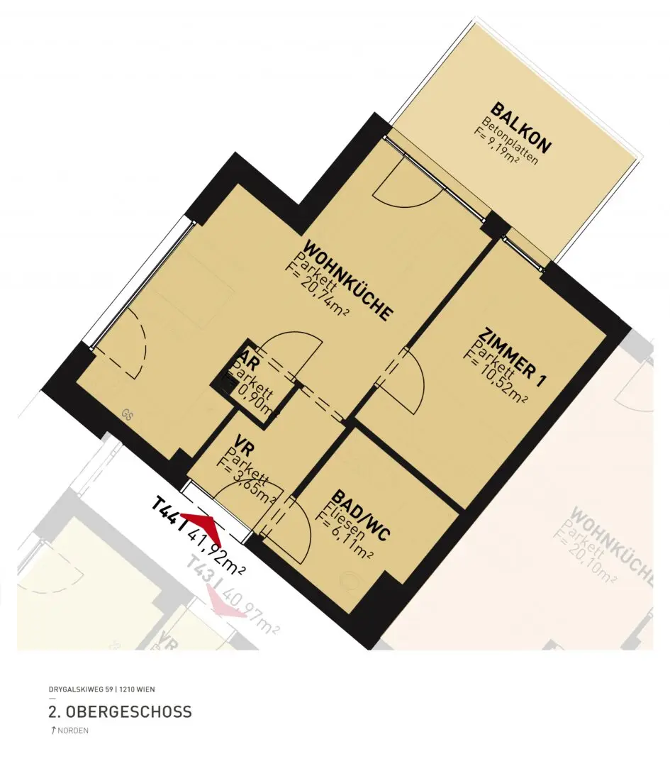 Commission free living close to the city and nature Your home near the Alte Donau