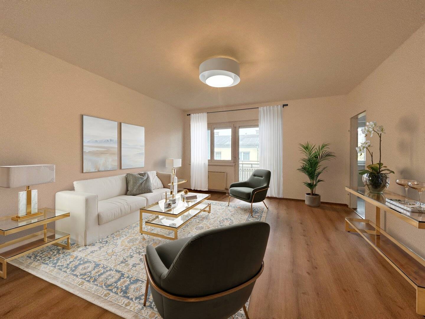 3 room apartment in Wartberg with balcony and parking space