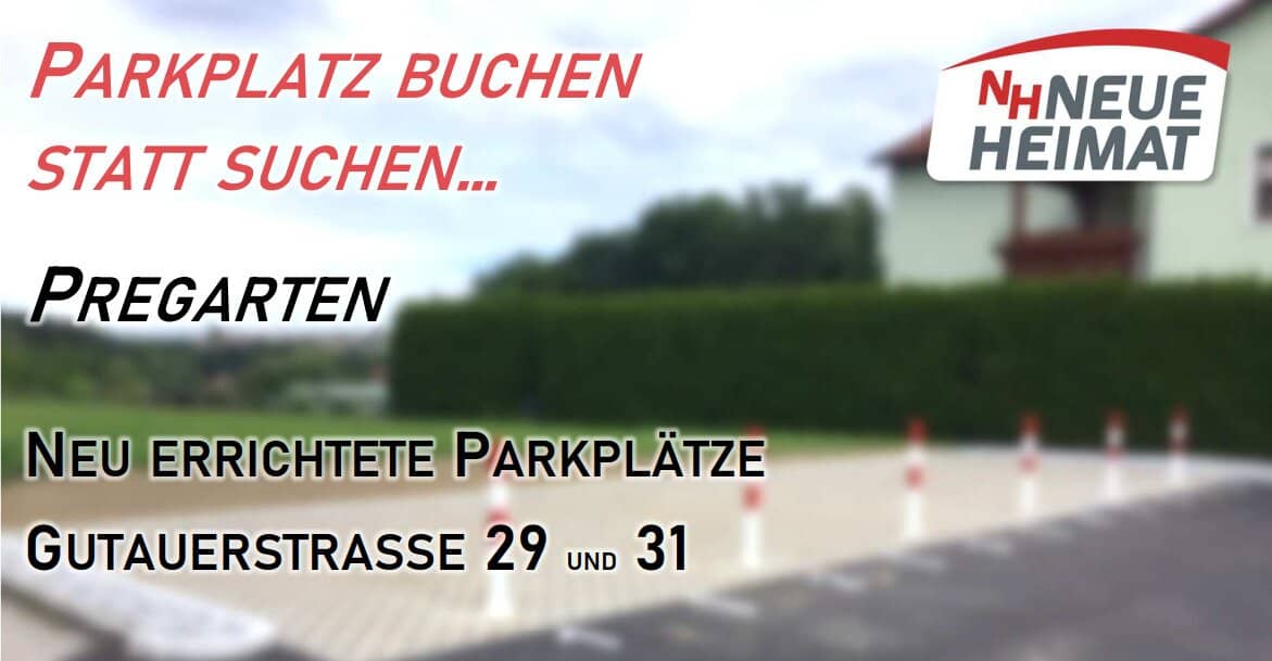 Booking a parking space instead of searching in Pregarten is now available