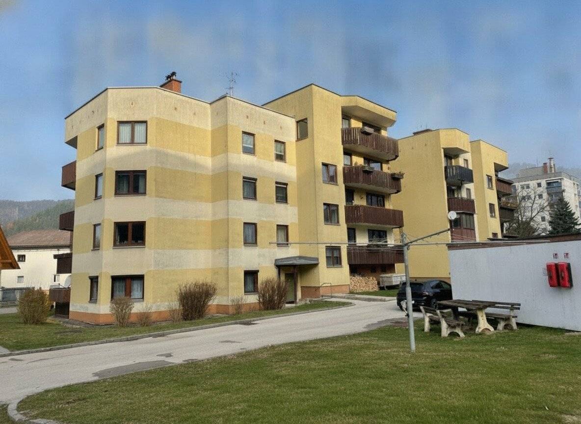 Helle, zentrumsnahe Wohnung mit Loggia in Kindberg – 61,48 m², nur € 680 Miete!