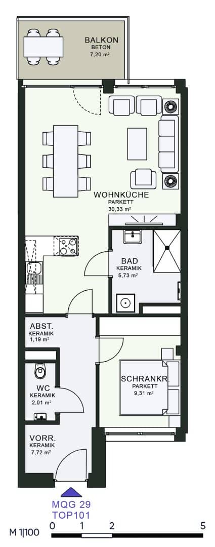 Modernes Wohnen im Neubau – Erstbezug im MQG