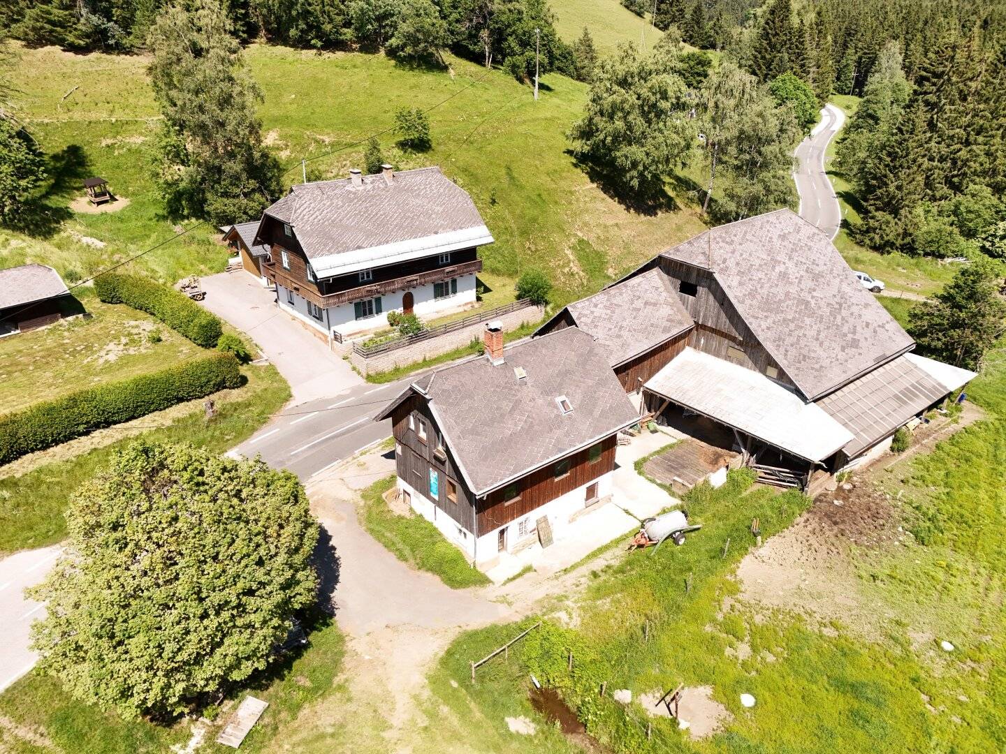 Land- und Forstwirtschaftliches Anwesen mit Wohnhaus, Ferienwohnungen &amp; Wald in den Kärntner Nockbergen