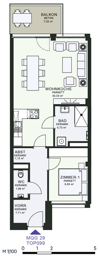 Modernes Wohnen im Neubau – Erstbezug im MQG