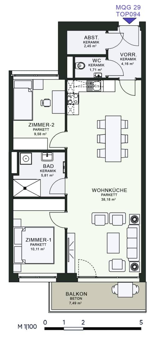Modernes Wohnen im Neubau – Erstbezug im MQG
