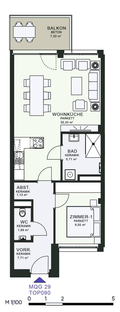 Modernes Wohnen im Neubau – Erstbezug im MQG