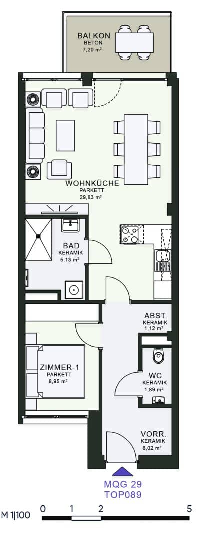 Modernes Wohnen im Neubau – Erstbezug im MQG
