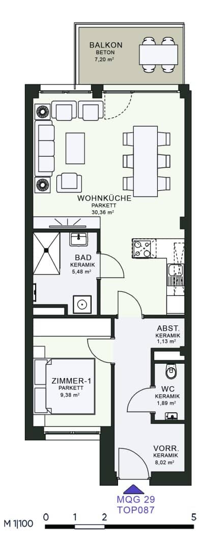 Modern living in the new building first occupancy at MQG