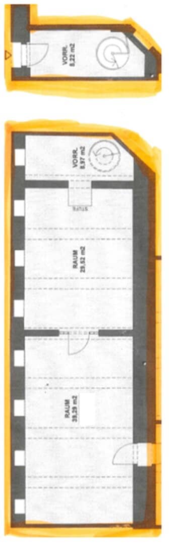 HILLERSTRASSE, street-facing 86 m² storage space or hobby room, 2 rooms, parquet floors, basement