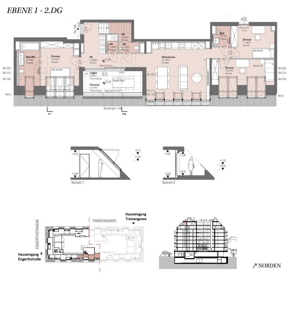 Provision free modern living on the Danube riverfront with Danube view