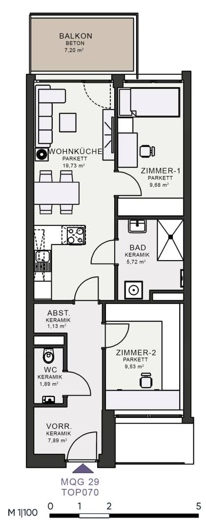Modernes Wohnen im Neubau – Erstbezug im MQG