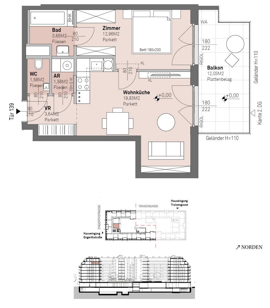 Commission free modern living on the Danube bank with Danube view
