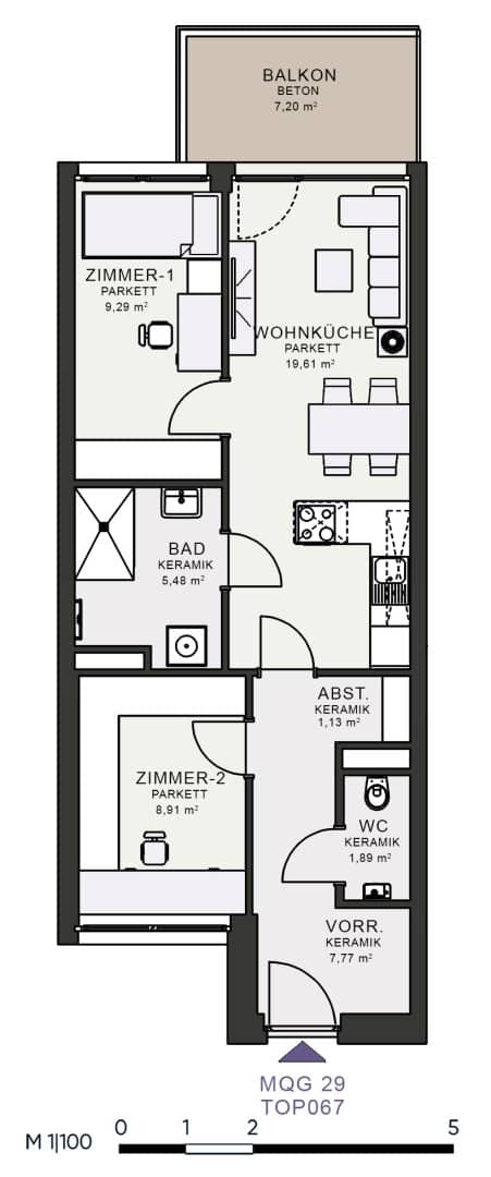 Modern living in the new building first occupancy in MQG