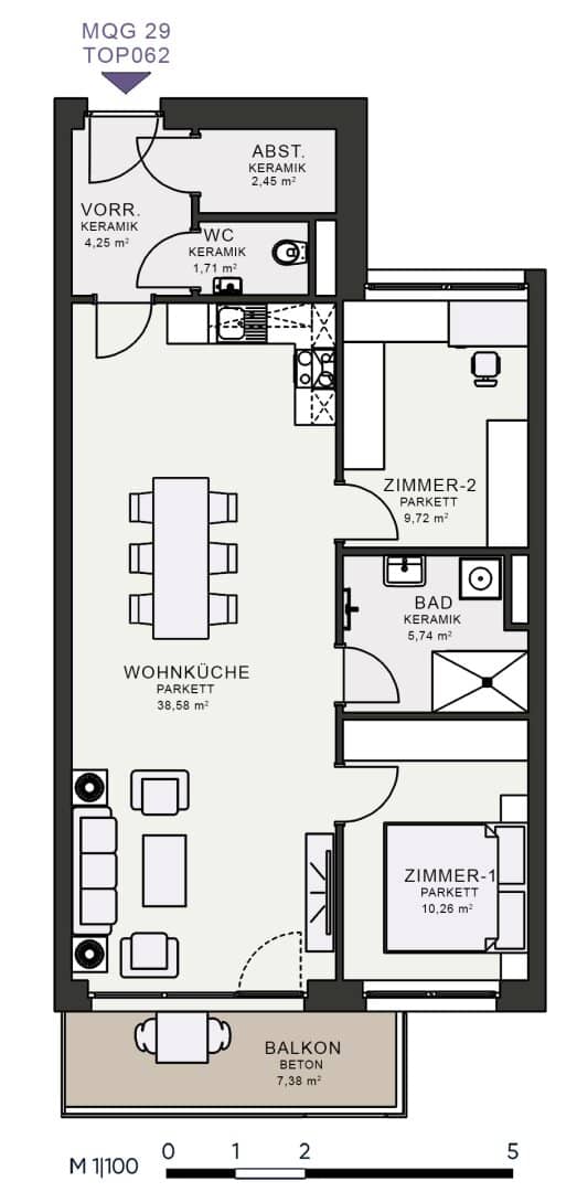 Modernes Wohnen im Neubau – Erstbezug im MQG