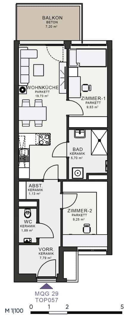 Modernes Wohnen im Neubau – Erstbezug im MQG