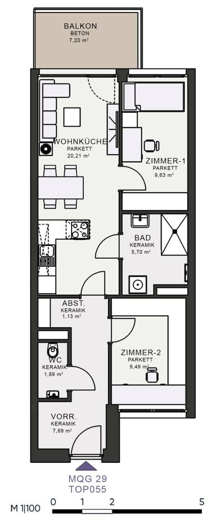 Modernes Wohnen im Neubau – Erstbezug im MQG