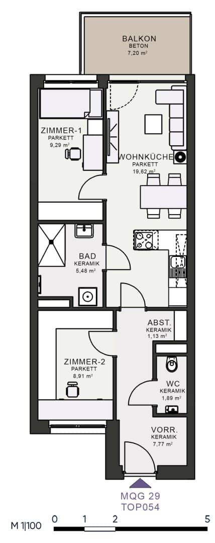 Modernes Wohnen im Neubau – Erstbezug im MQG