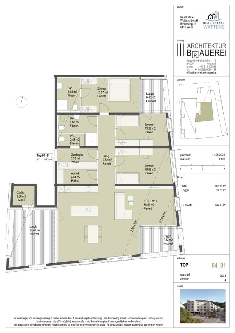 "Am Kirchplatz" - Neubauprojekt in Wattens - Zentrum