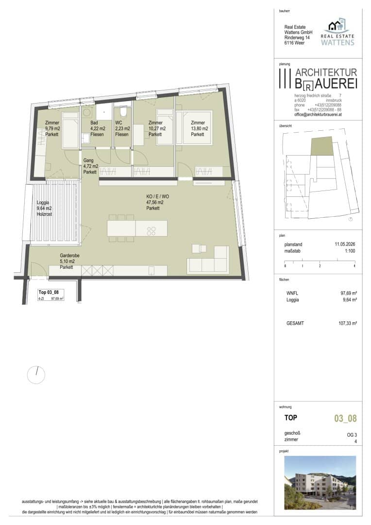 "Am Kirchplatz" - Neubauprojekt in Wattens - Zentrum