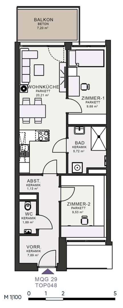 Modernes Wohnen im Neubau – Erstbezug im MQG