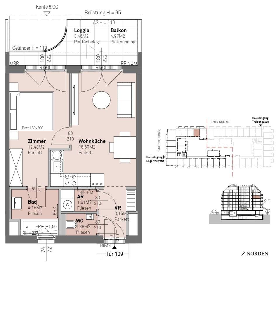 Commission free modern living on the Danube riverbank with Danube view