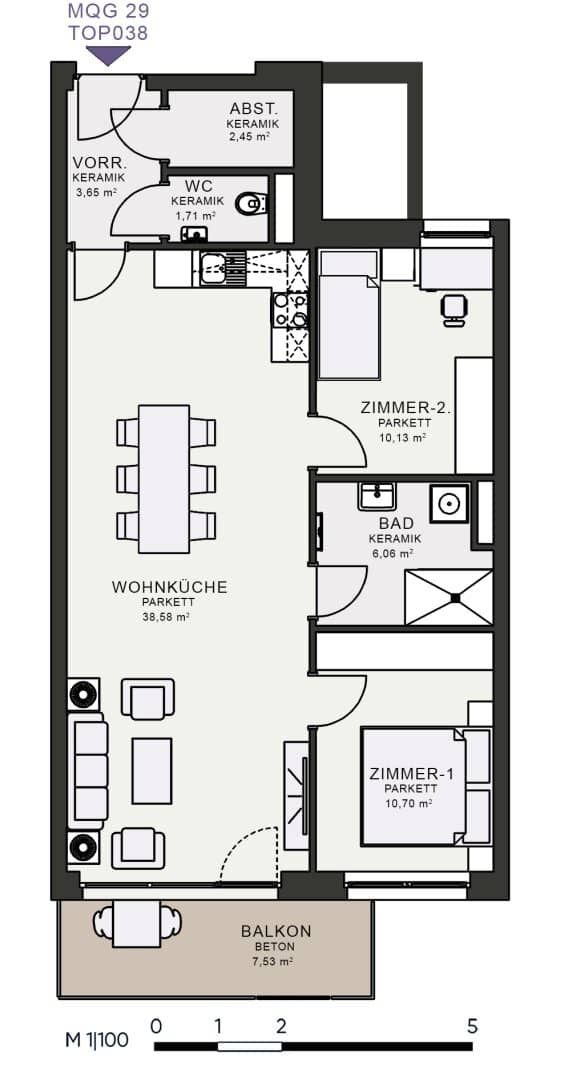 Modern living in the new building first occupancy in MQG