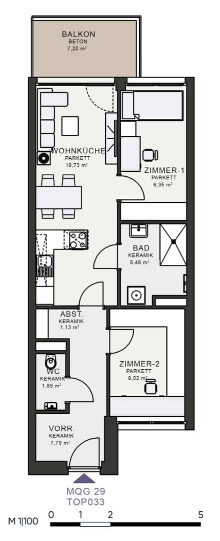 Modernes Wohnen im Neubau – Erstbezug im MQG