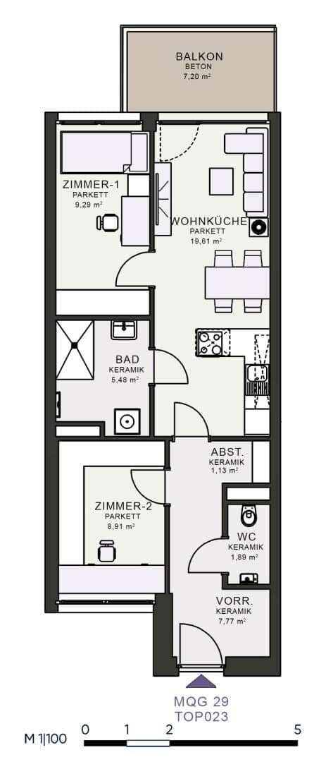 Modernes Wohnen im Neubau – Erstbezug im MQG