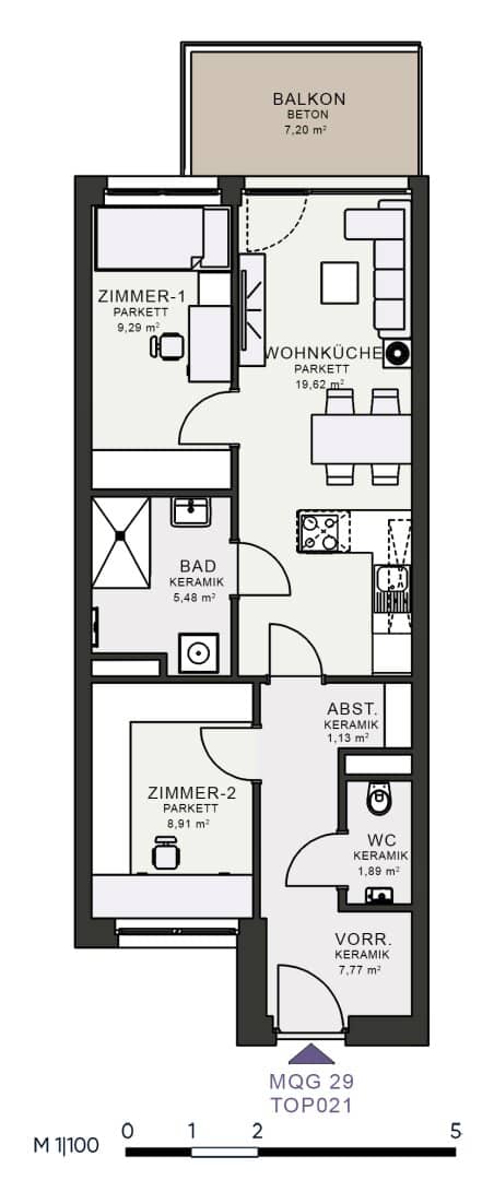 Modern living in the new build with first occupancy at MQG